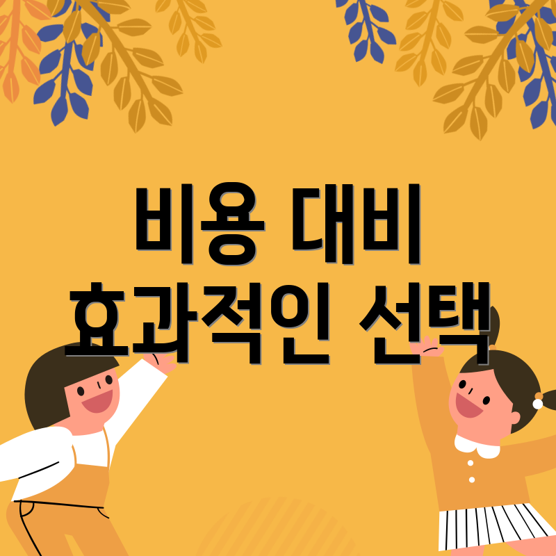 비용 대비 효과적인 선택