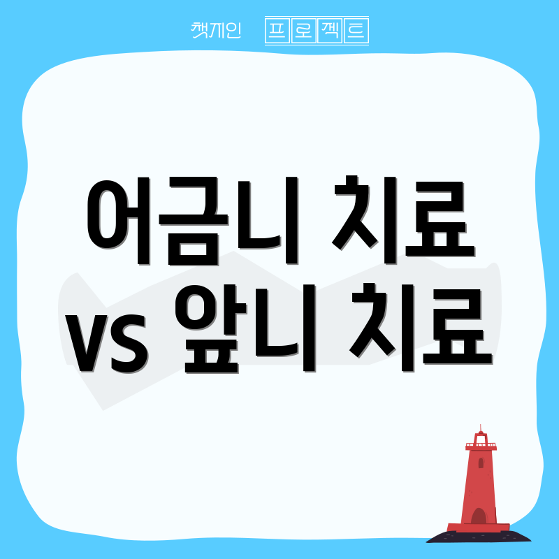 어금니 치료 vs 앞니 치료