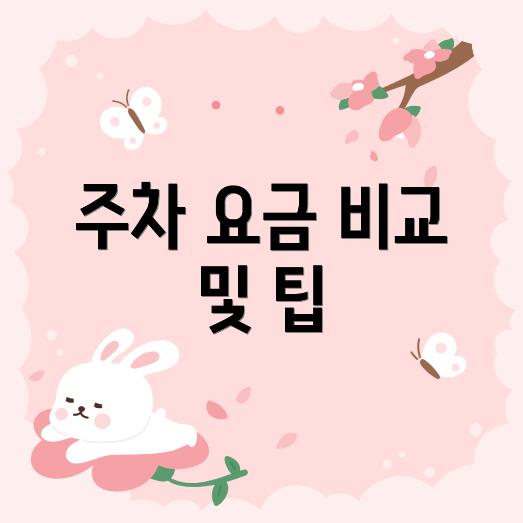 주차 요금 비교 및 팁