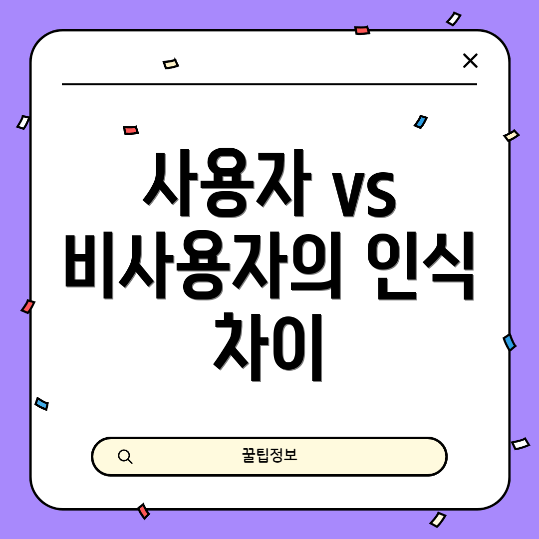 사용자 vs 비사용자의 인식 차이