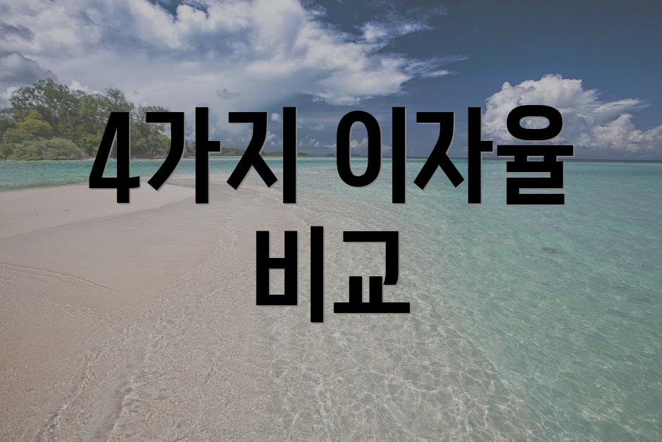 4가지 이자율 비교
