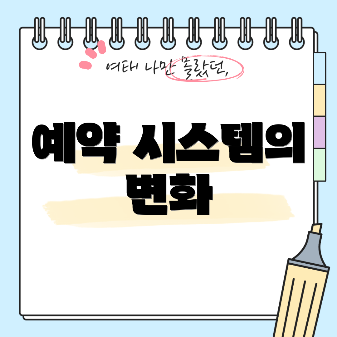 예약 시스템의 변화