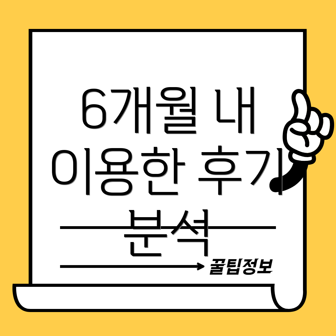 6개월 내 이용한 후기 분석