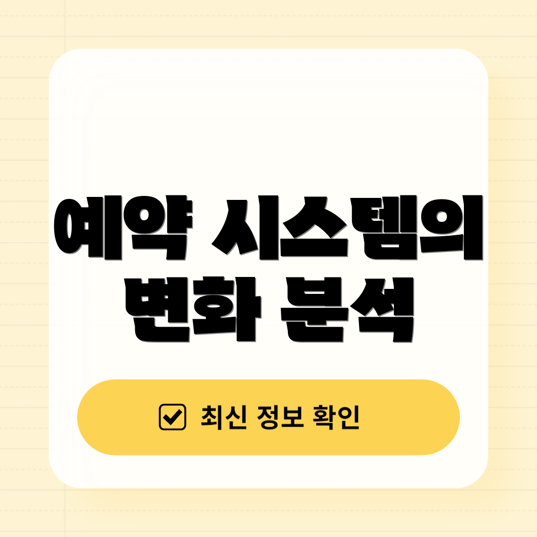 예약 시스템의 변화 분석