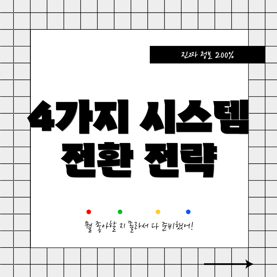 4가지 시스템 전환 전략