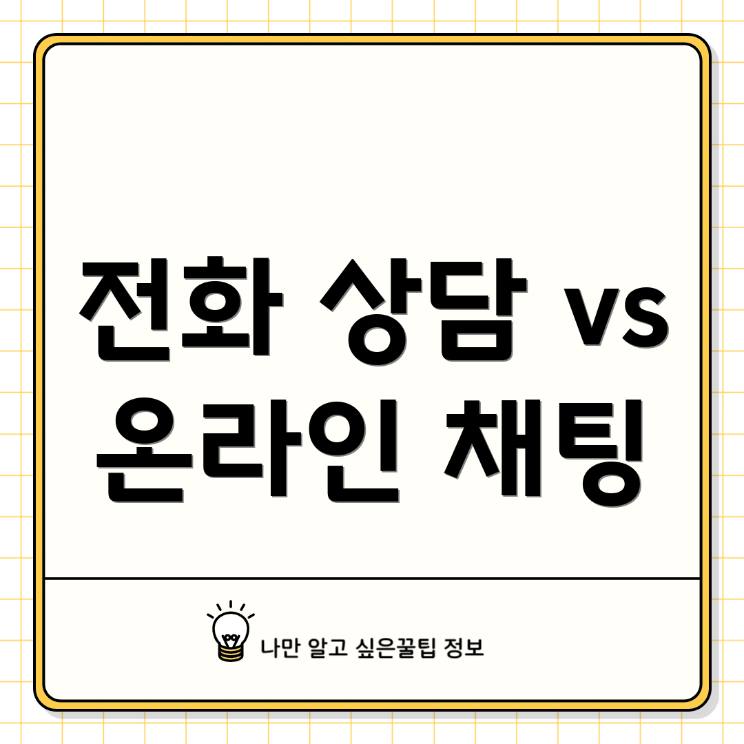 전화 상담 vs 온라인 채팅