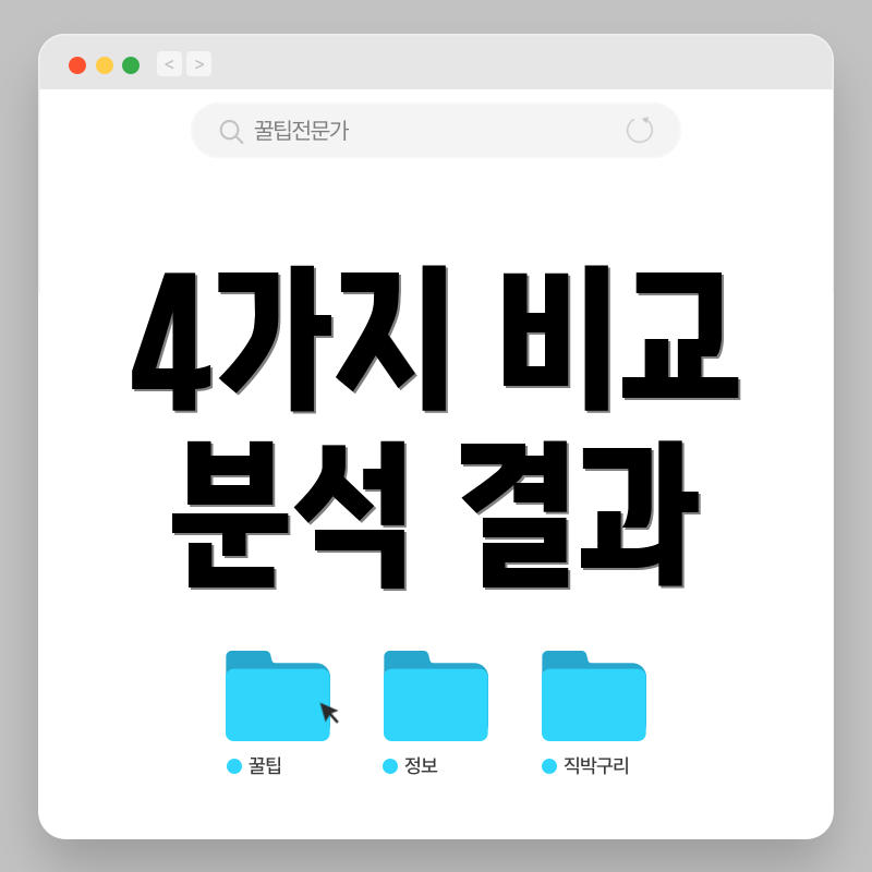 4가지 비교 분석 결과