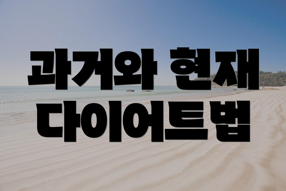 과거와 현재 다이어트법