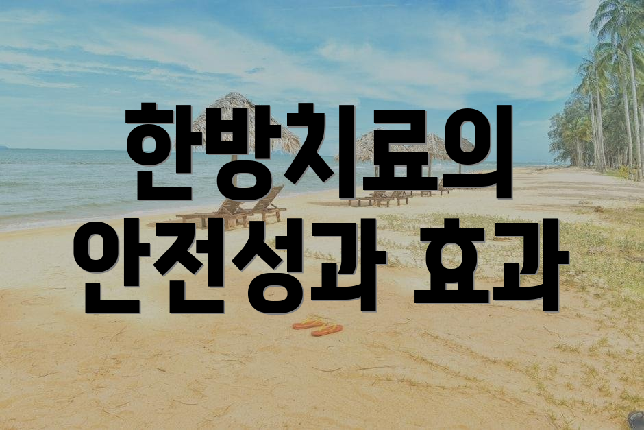한방치료의 안전성과 효과