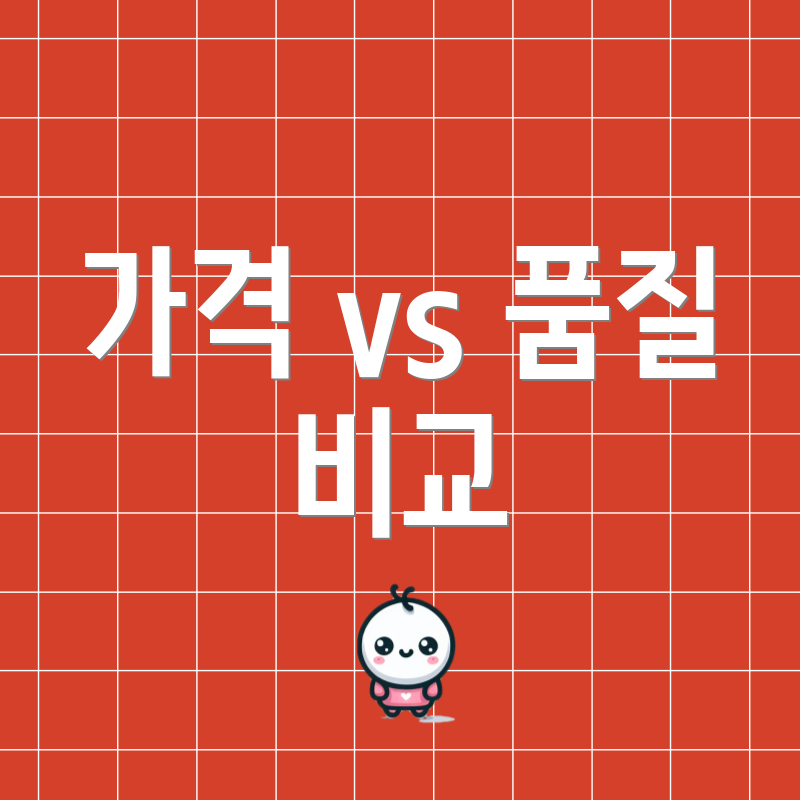 가격 vs 품질 비교