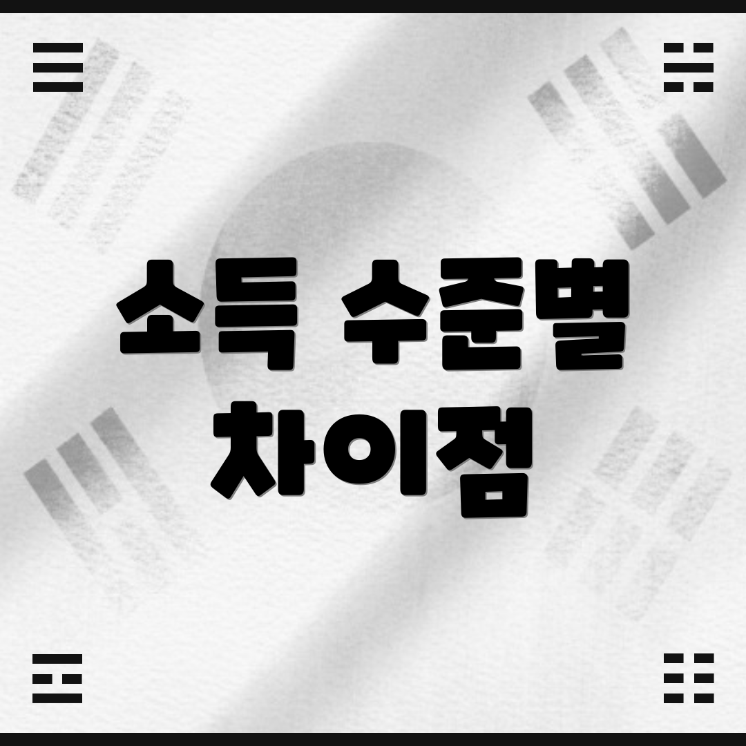 소득 수준별 차이점