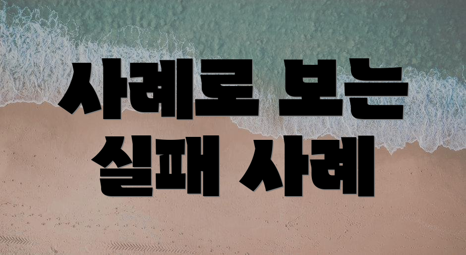 사례로 보는 실패 사례