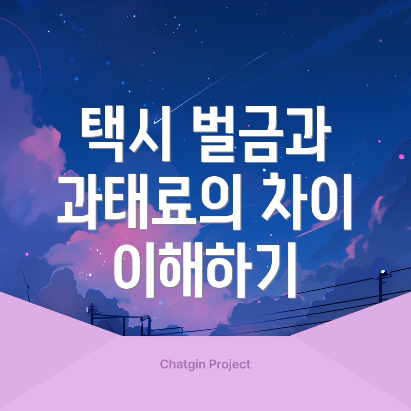 택시 벌금과 과태료의 차이 이해하기