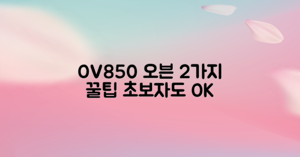 OV850 오븐, 2가지 사용 팁