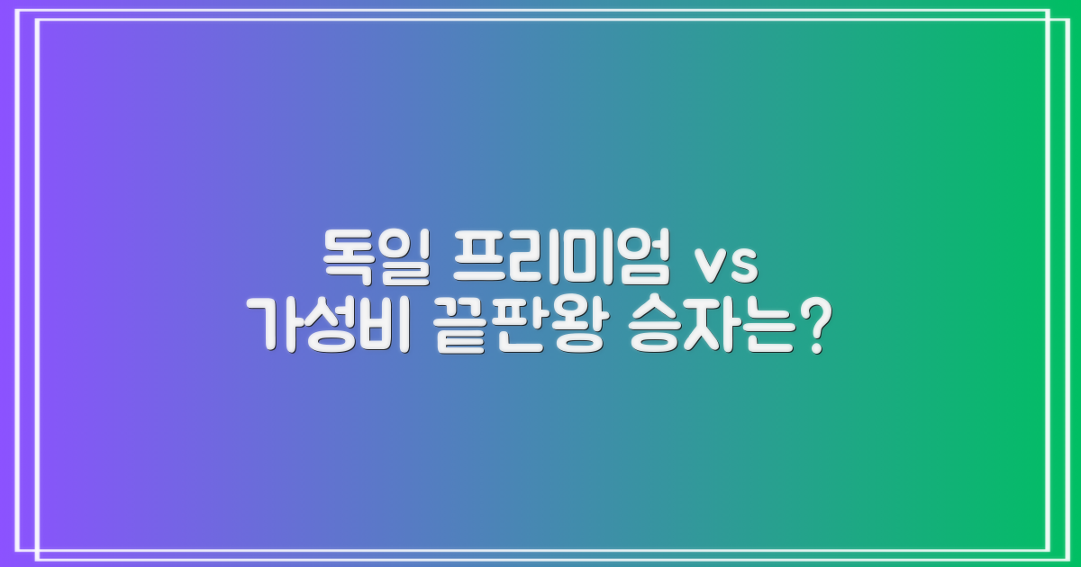 독일 프리미엄 vs 가성비