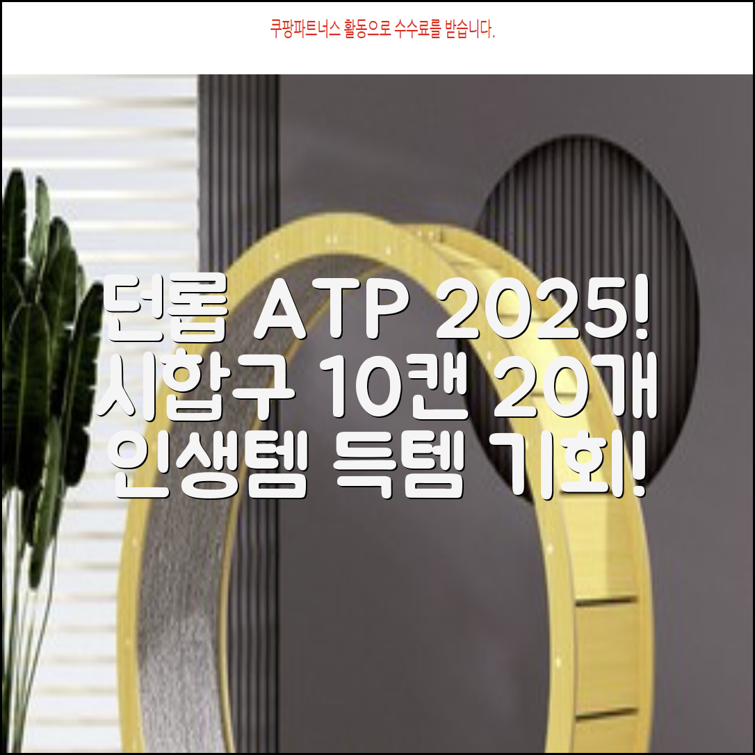 2025 던롭 ATP 테니스공 10캔 (20볼) 시합구, 던롭 ATP볼 10캔 (20볼), 10세트 추천 리뷰
