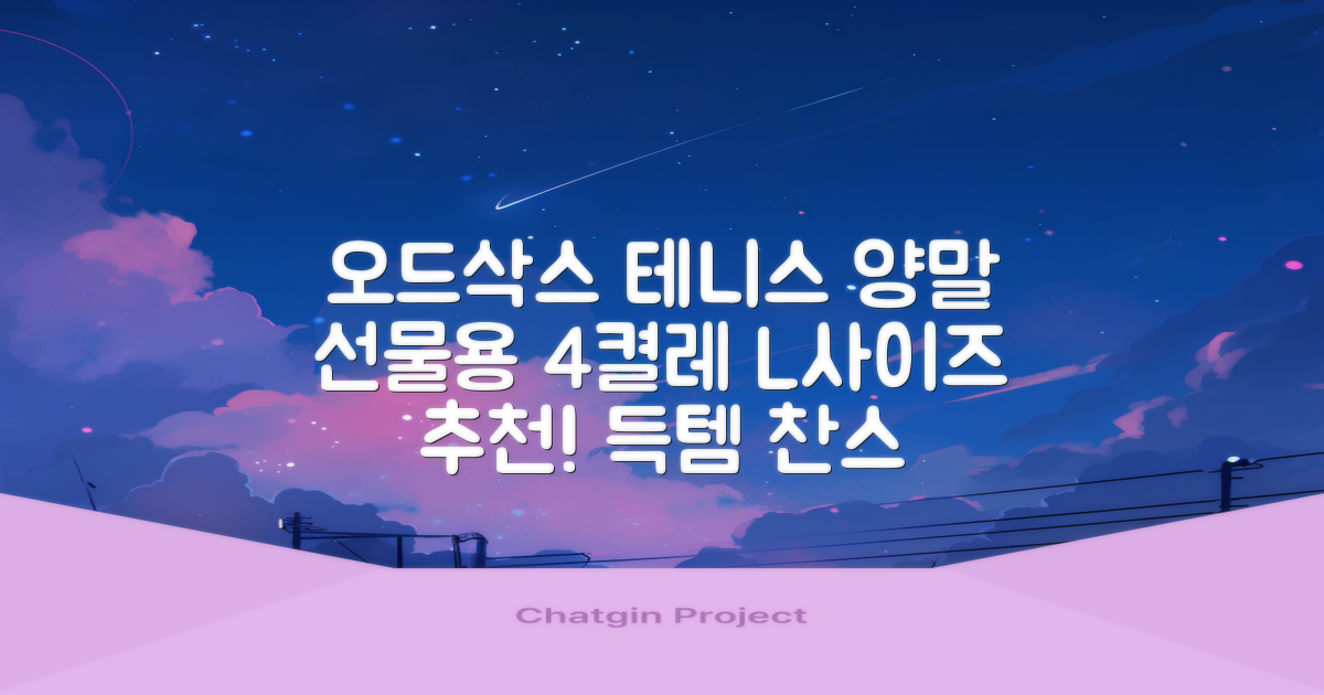 [오드삭스] 테니스 양말 세트B 4켤레 선물용, L(255mm-275mm), 1개 추천 리뷰