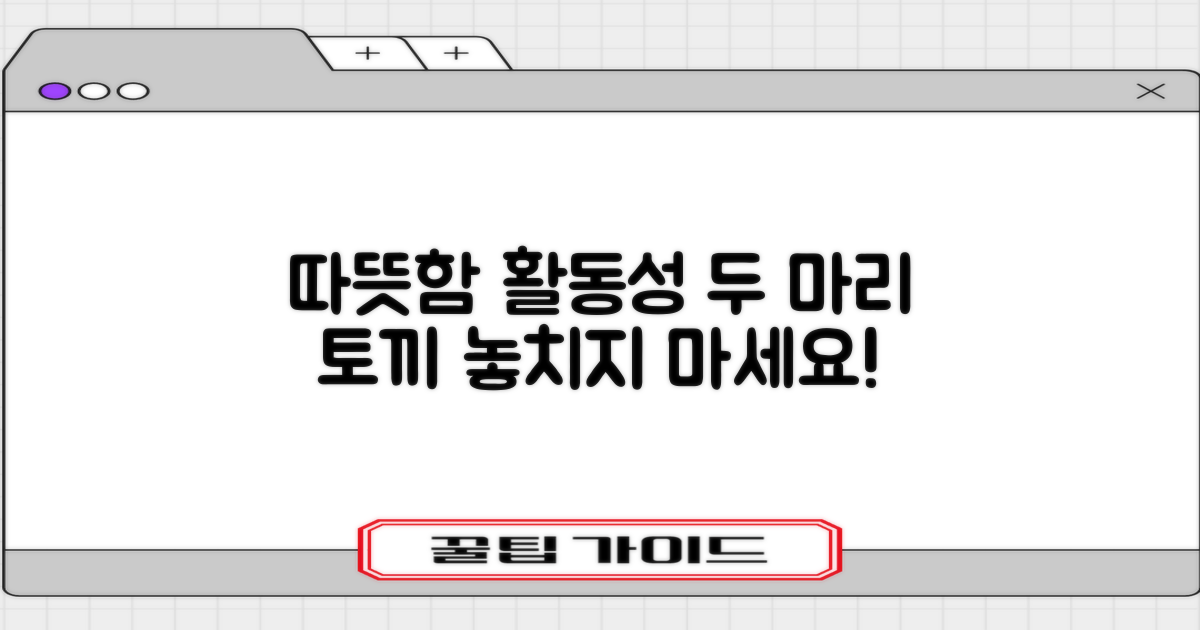 따뜻함과 활동성, 두 마리 토끼 잡기?