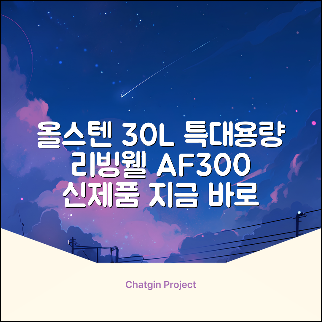 [최신형]리빙웰 30L 특대용량 신제품 올스텐 에어프라이어 AF300 추천 리뷰