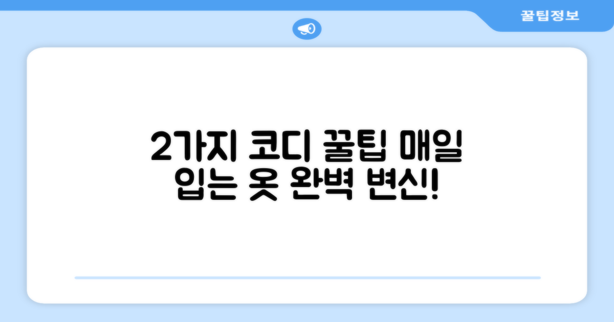 2가지 코디 제안