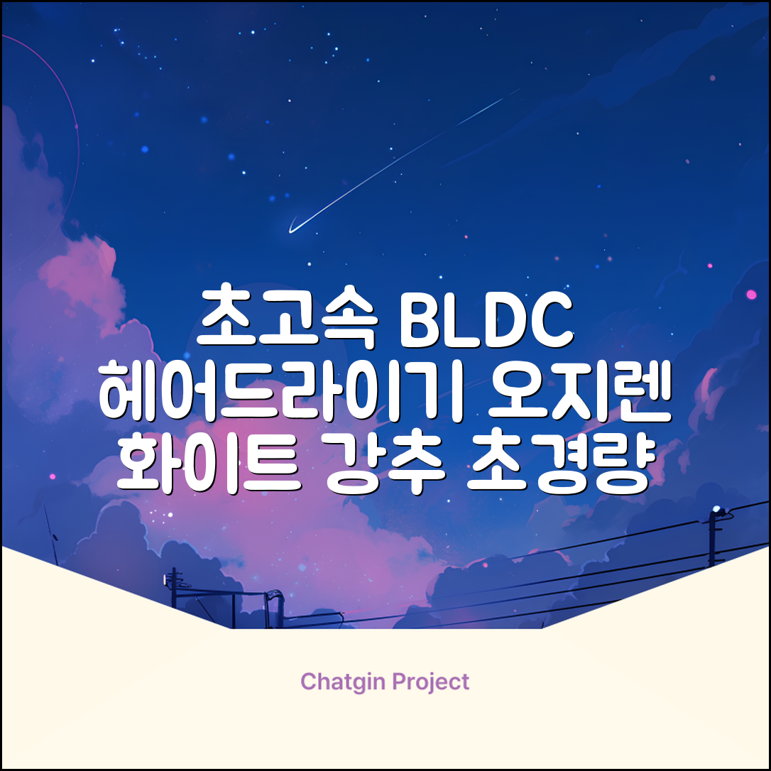오지렌 초고속 고출력 초경량 음이온 BLDC 모터 헤어 드라이기, 화이트 추천 리뷰