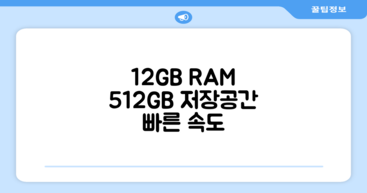 12GB+512GB, 넉넉한 용량과 빠른 속도
