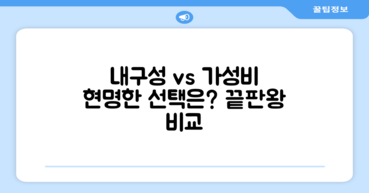 내구성 vs 가성비, 현명한 선택