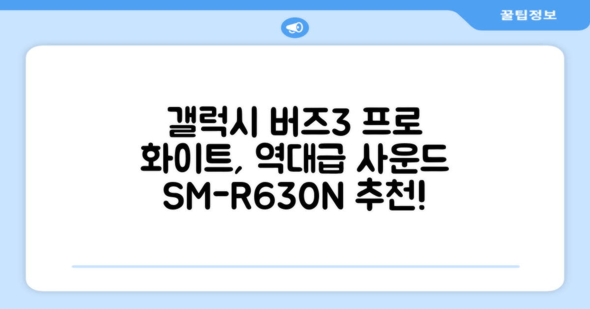 삼성전자 갤럭시 버즈3 프로 블루투스 이어폰, SM-R630N, 화이트 추천 리뷰