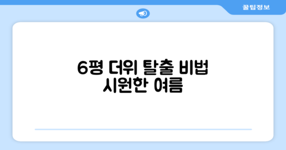 6평 공간, 최적의 냉방은?