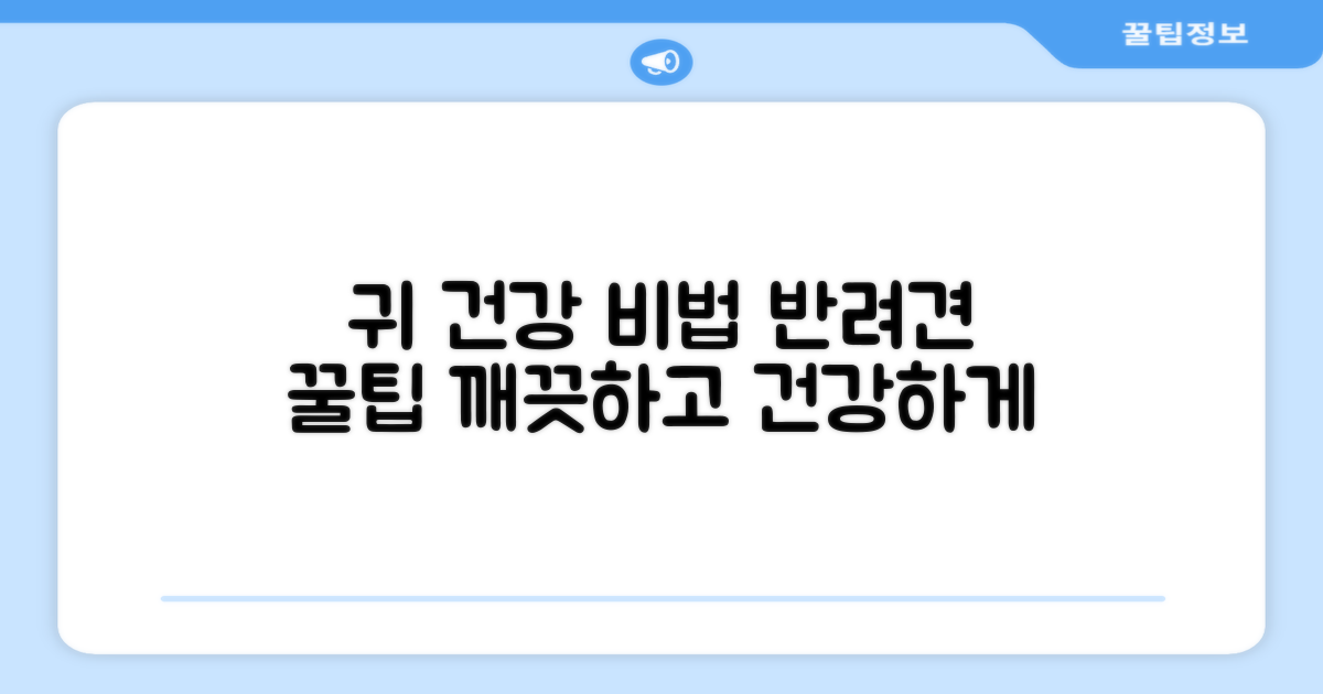 반려견 귀 건강, 이렇게 지키세요