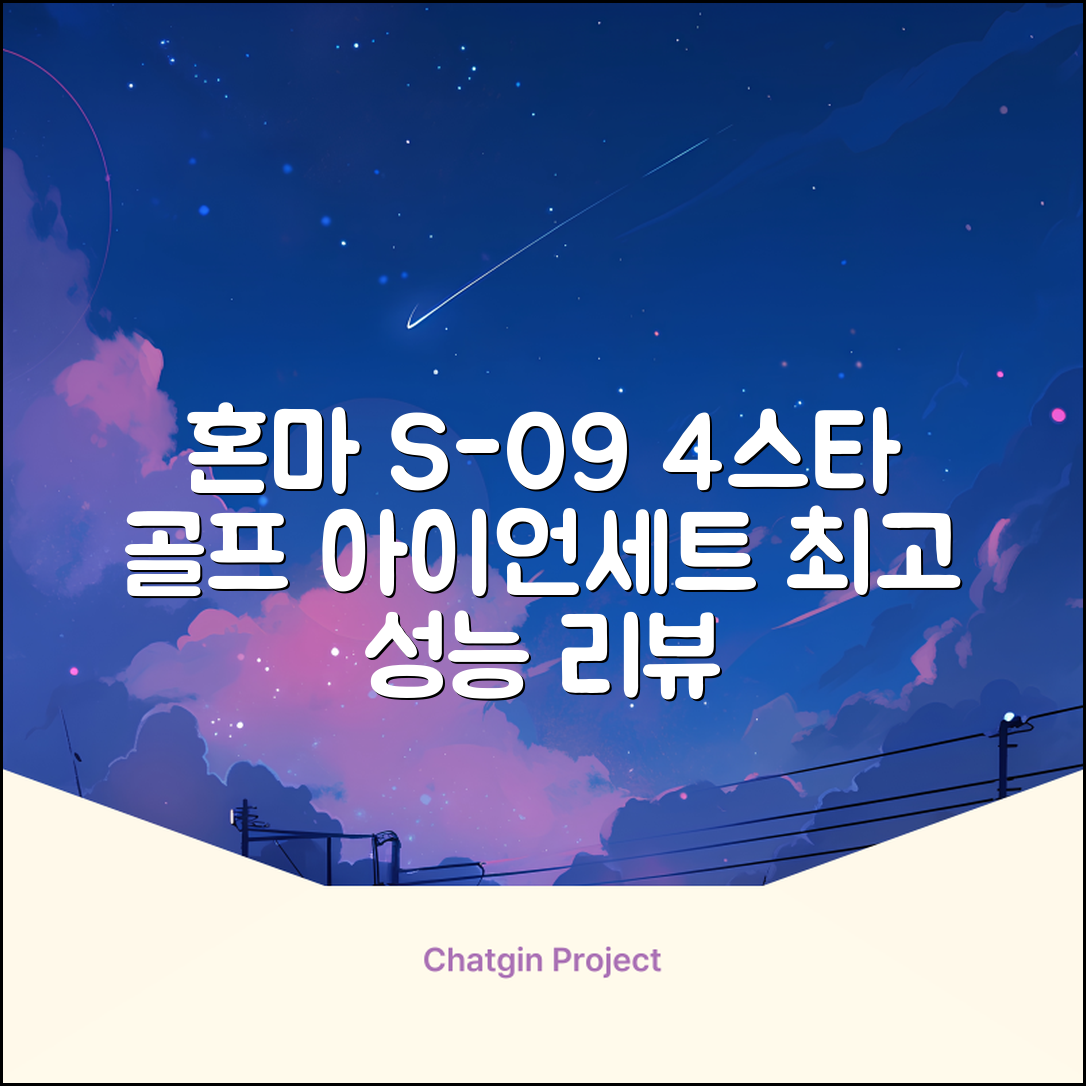 혼마아이언세트 남자아이언세트 S-09 혼마아이언 4스타 4/5/6/7/8/9/10/11/A/S 아이언커버 포함, 그라파이트S 추천 리뷰