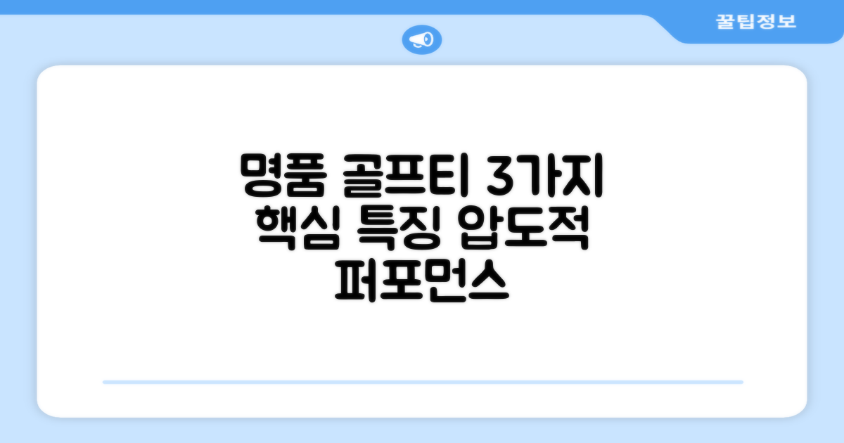 3가지 명품 골프티 특징