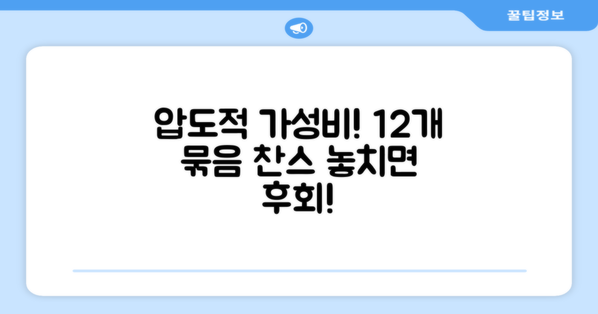 12개 묶음 가성비 최고