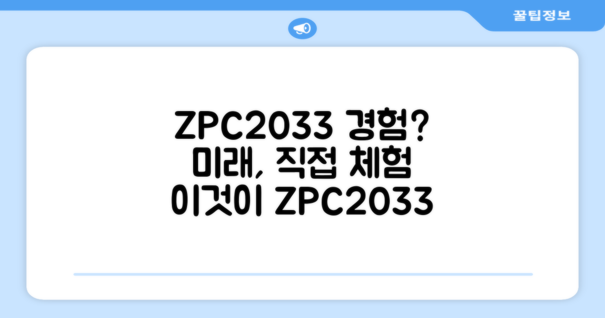 ZPC2033, 어떤 경험일까?