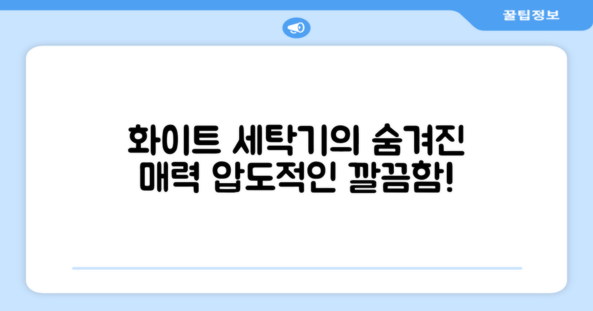 화이트 세탁기의 매력은 무엇일까?