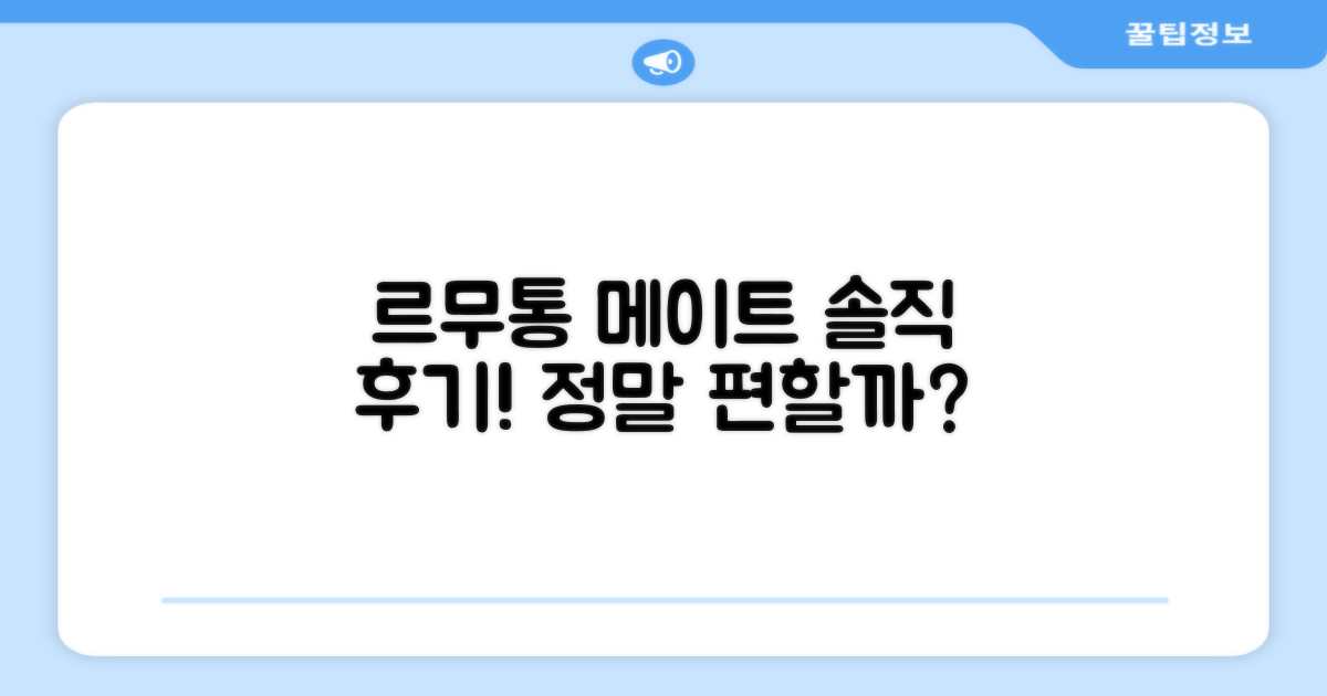 르무통 메이트, 정말 편할까?