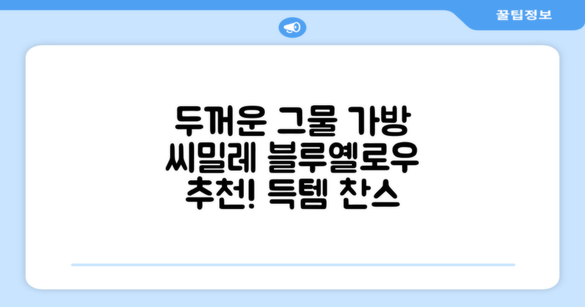 씨밀레 두꺼운 그물 공 가방, 블루 + 옐로우, 1개 추천 리뷰