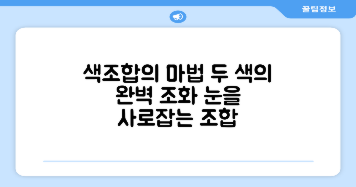 2가지 색상 조합의 매력