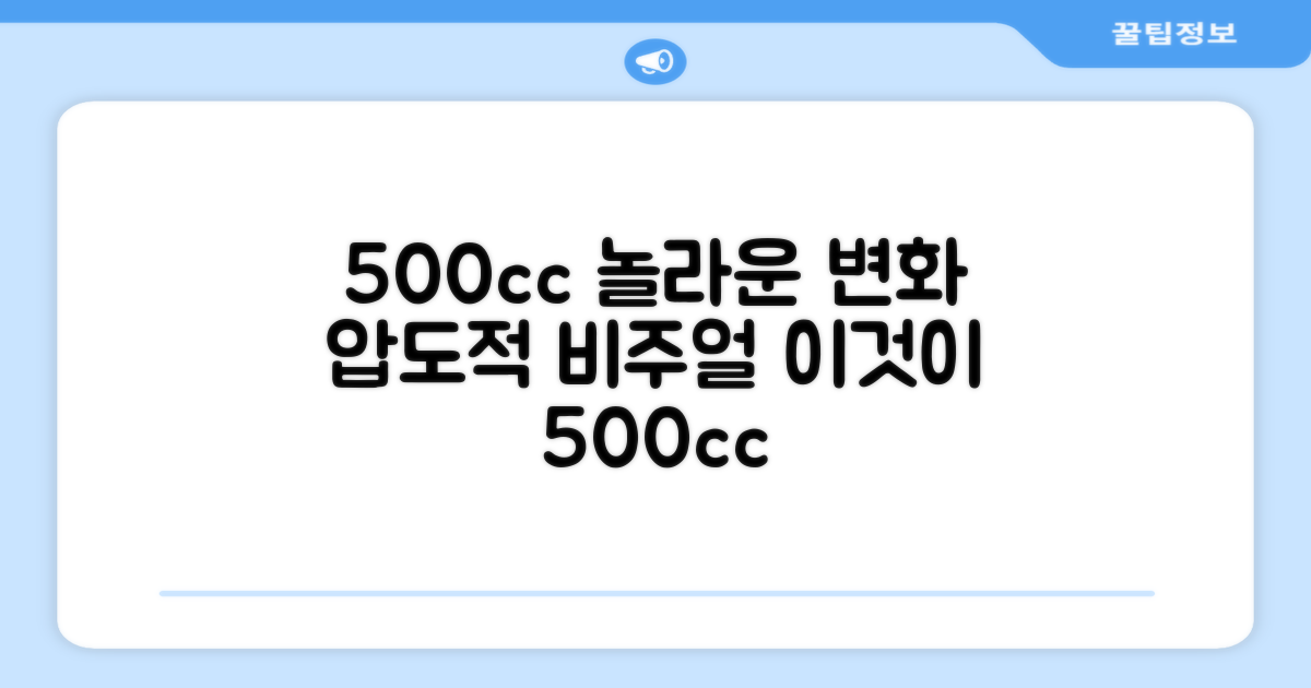 500cc의 놀라운 변화