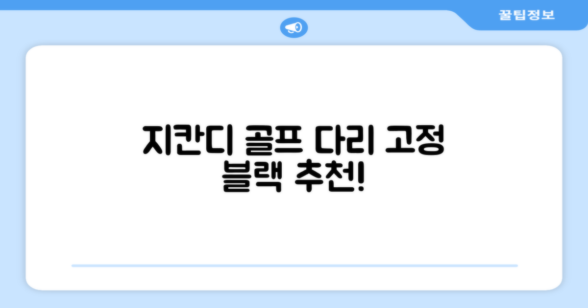 지칸디 골프 스탠드백 레그홀더 다리고정 바닥 지지대, 블랙 추천 리뷰