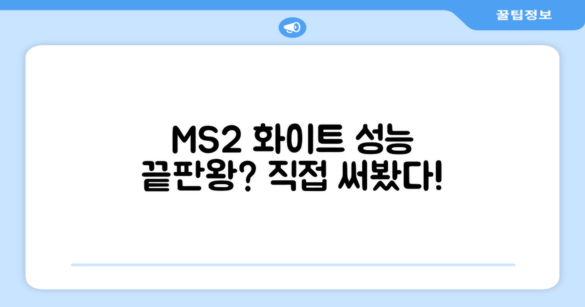 MS2 화이트, 그 성능은 어떨까?
