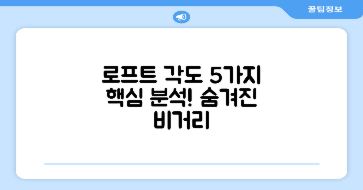 5가지 로프트 각도별 분석