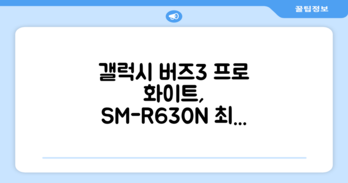삼성전자 갤럭시 버즈3 프로 블루투스 이어폰, SM-R630N, 화이트 추천 리뷰