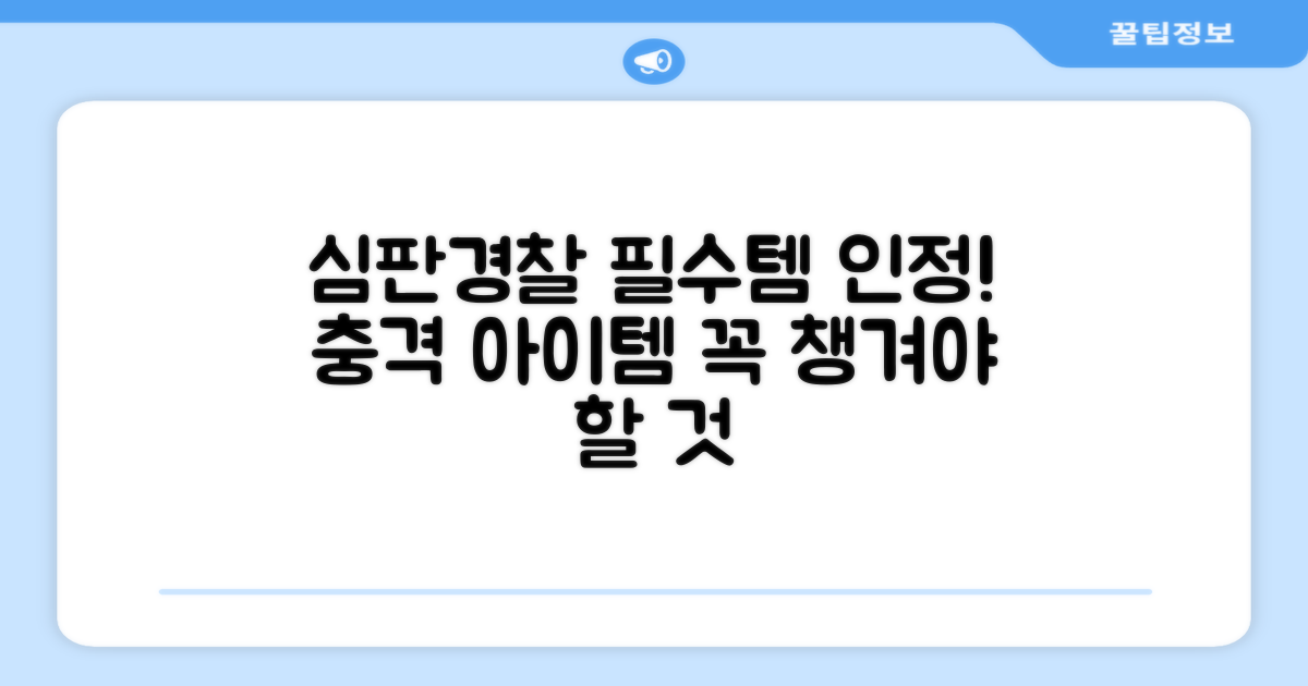 심판, 경찰 필수템 인정