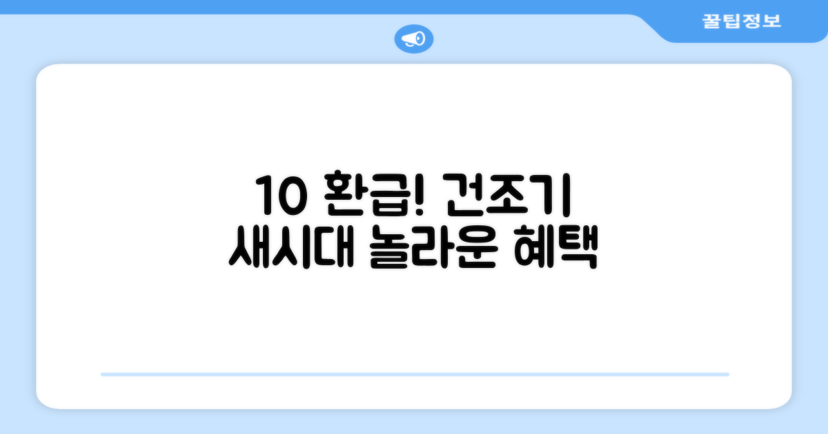 10% 환급, 건조기 새시대