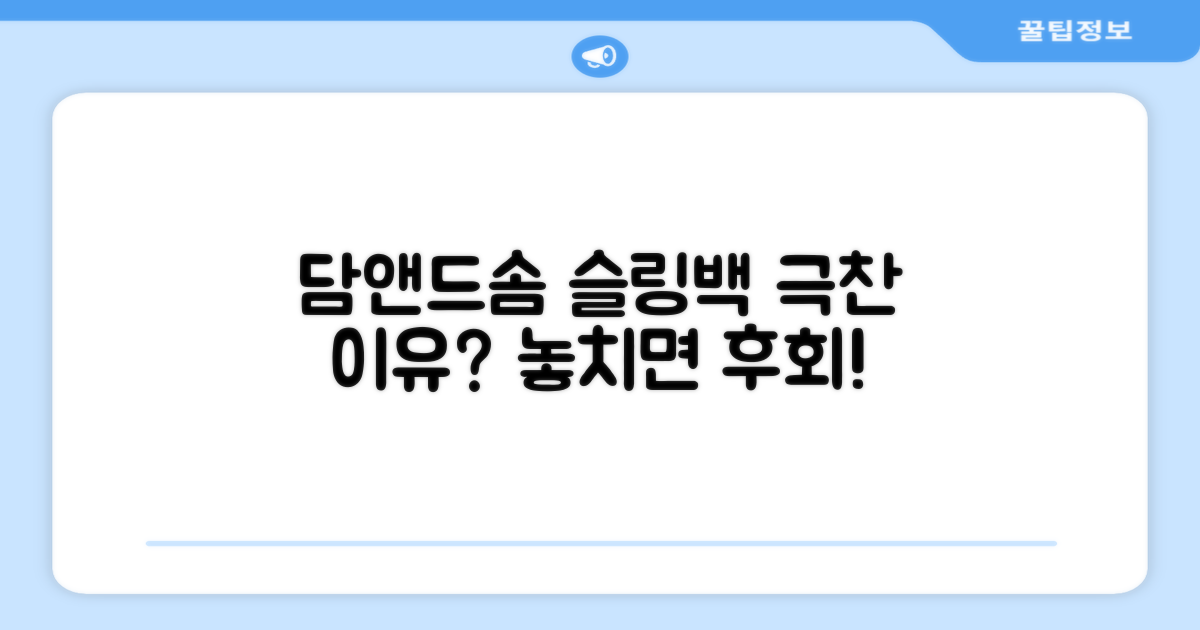 담앤드솜 슬링백, 왜 추천할까?