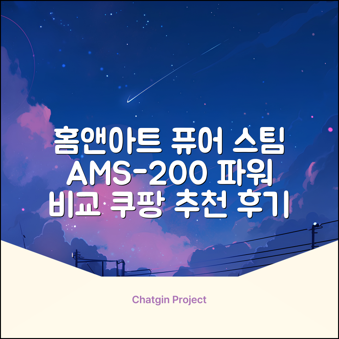 홈앤아트 퓨어 스팀청소기 AMS-200 추천 리뷰