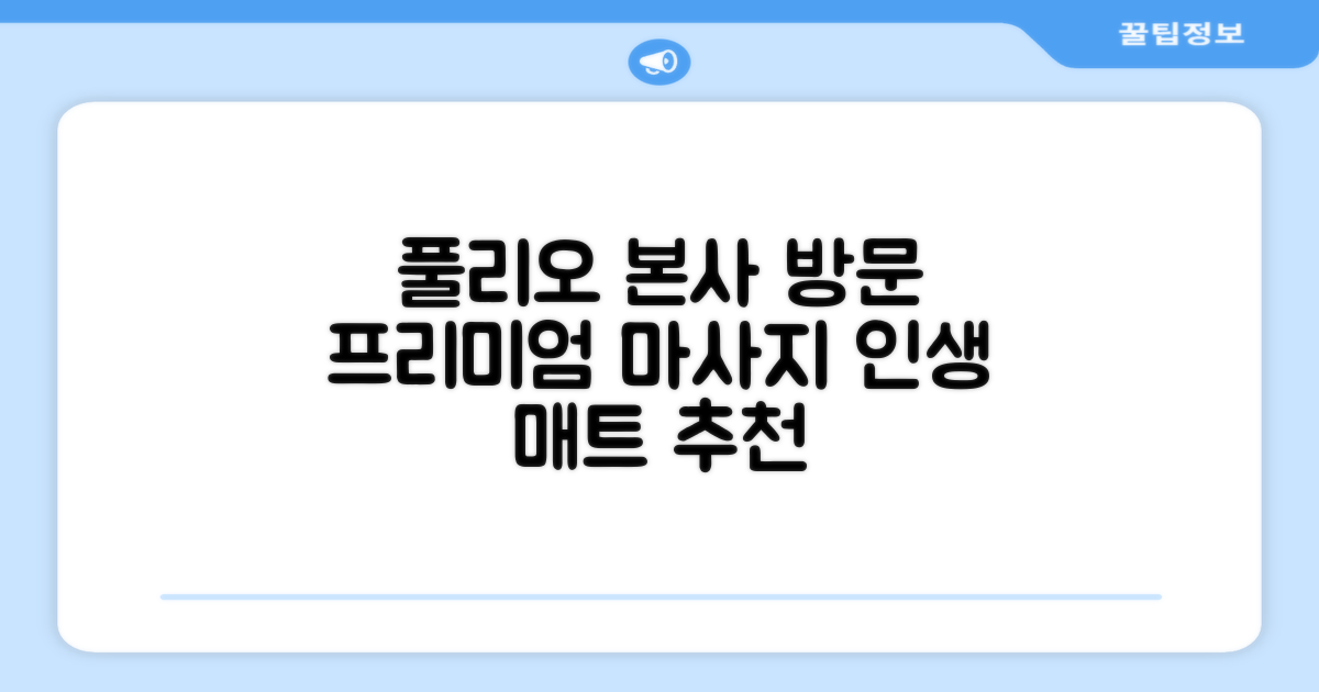 [풀리오 본사] 풀리오 프리미엄 마사지 매트 추천 리뷰