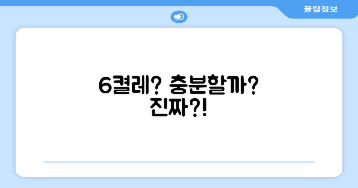 6켤레, 정말 충분할까?