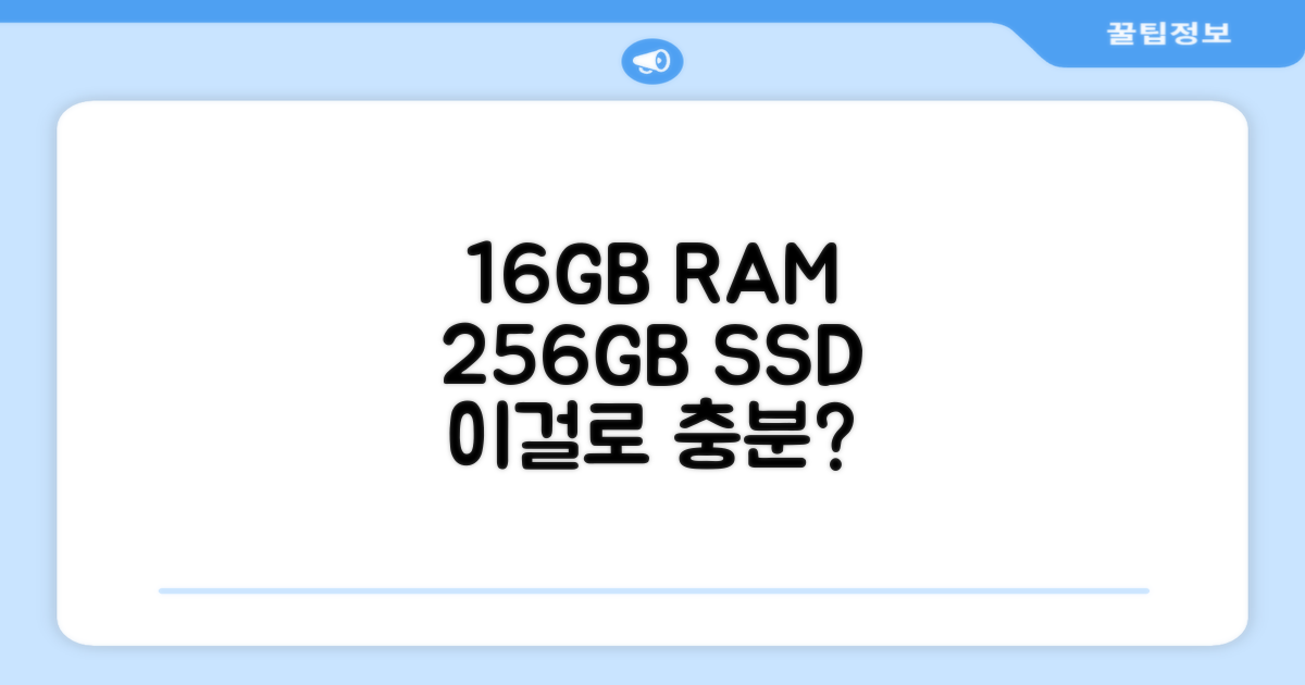 16GB RAM, 256GB SSD, 충분할까?